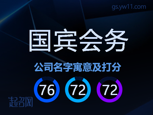 国宾会务公司名字寓意及打分