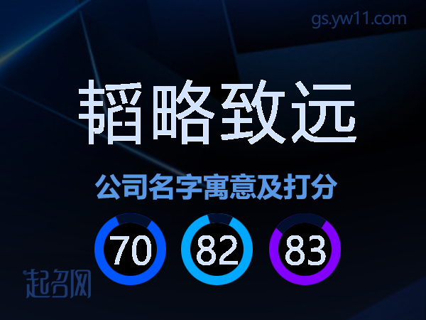 韬略致远公司名字寓意及打分