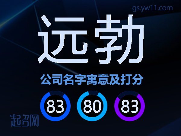 远勃公司名字寓意及打分