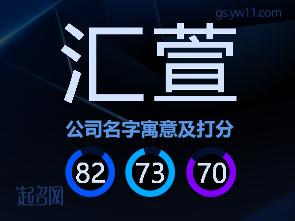 汇萱公司名字寓意及打分