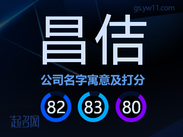 昌佶公司名字寓意及打分