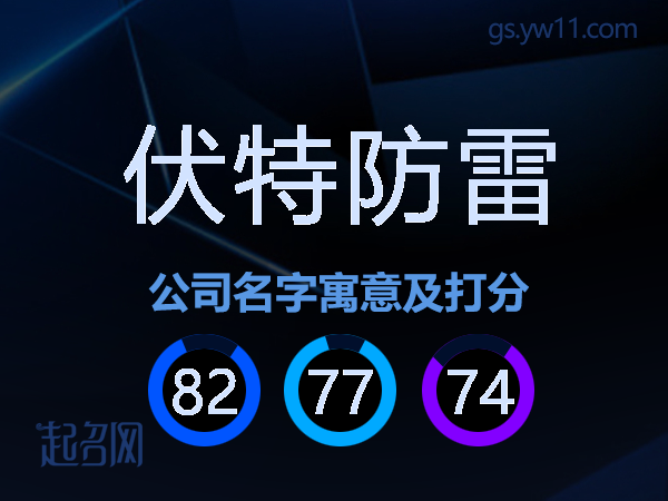伏特防雷公司名字寓意及打分