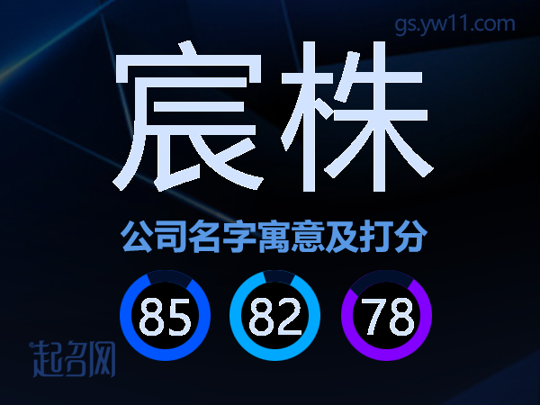 宸株公司名字寓意及打分