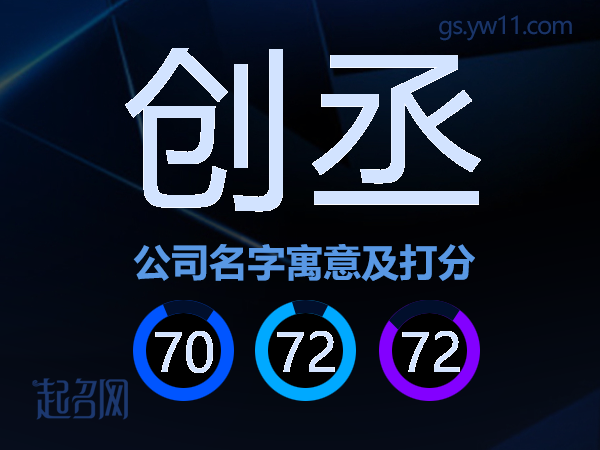 创丞公司名字寓意及打分