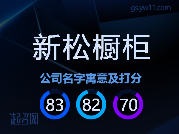 新松橱柜公司名字寓意及打分