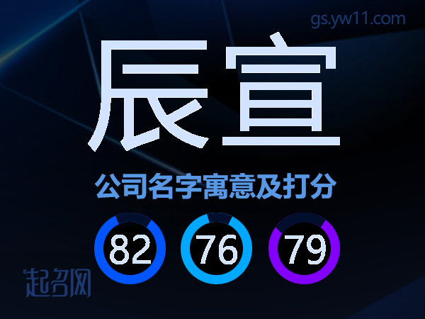 辰宣公司名字寓意及打分