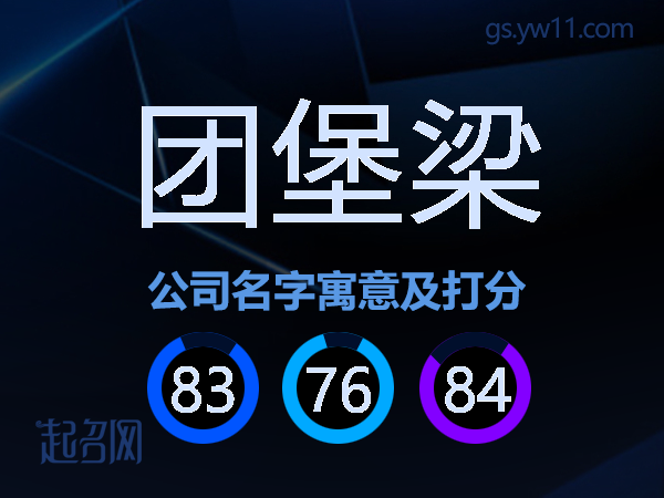 团堡梁公司名字寓意及打分