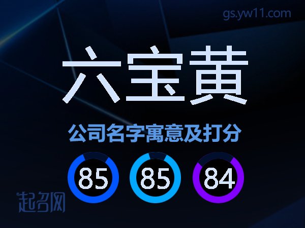 六宝黄公司名字寓意及打分