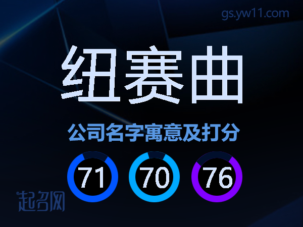 纽赛曲公司名字寓意及打分
