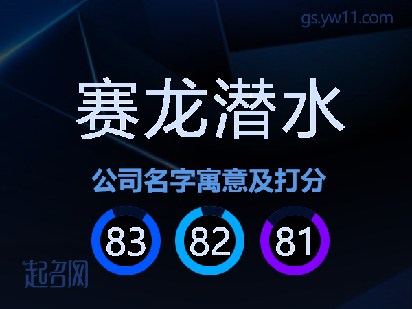 赛龙潜水公司名字寓意及打分