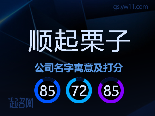 顺起栗子公司名字寓意及打分