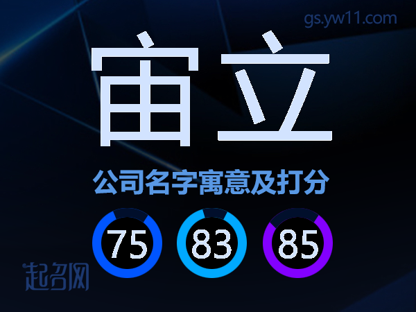 宙立公司名字寓意及打分