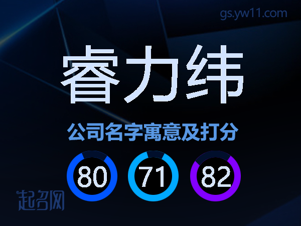 睿力纬公司名字寓意及打分