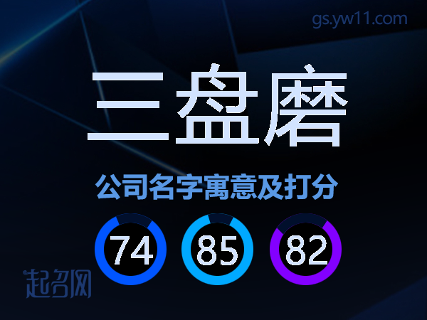 三盘磨公司名字寓意及打分