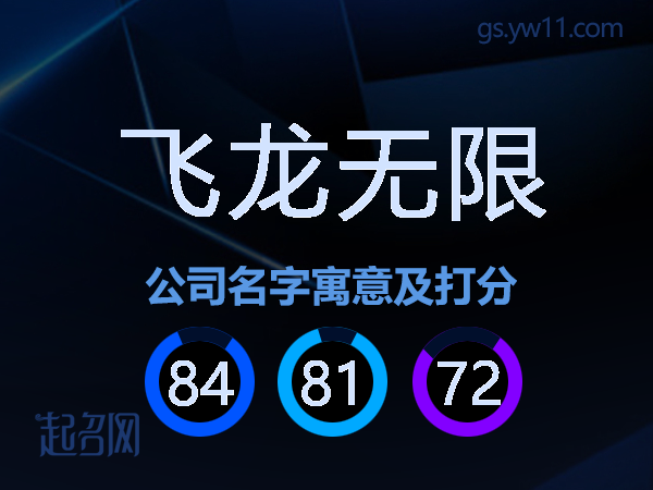 飞龙无限公司名字寓意及打分