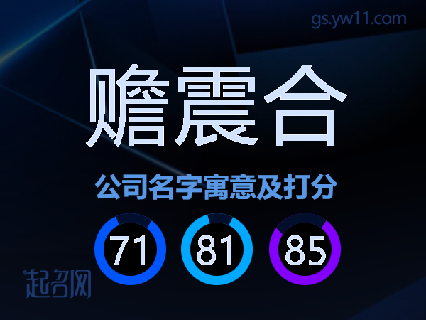 赡震合公司名字寓意及打分