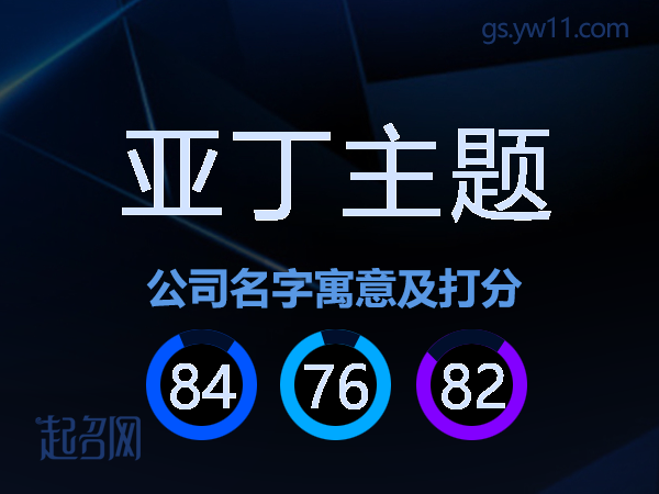 亚丁主题公司名字寓意及打分