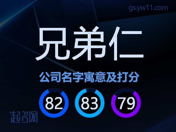 兄弟仁公司名字寓意及打分
