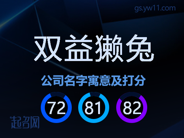 双益獭兔公司名字寓意及打分