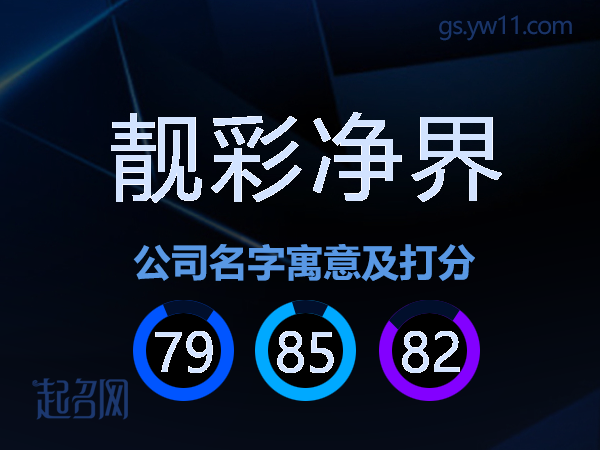靓彩净界公司名字寓意及打分