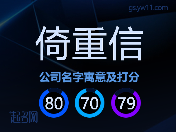 倚重信公司名字寓意及打分