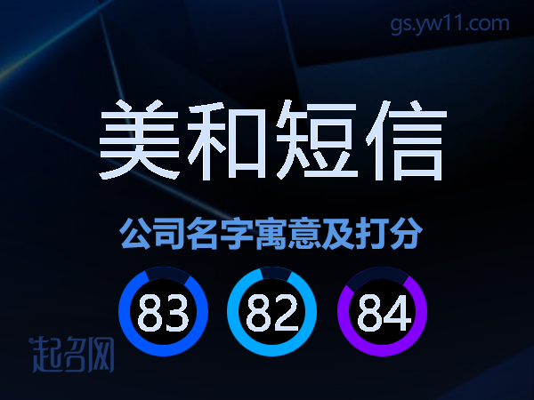 美和短信公司名字寓意及打分