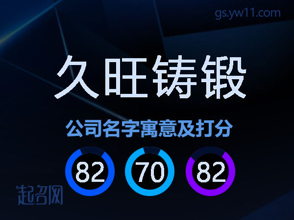 久旺铸锻公司名字寓意及打分