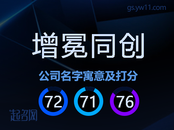 增冕同创公司名字寓意及打分