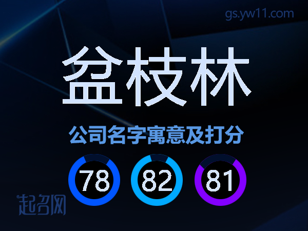 盆枝林公司名字寓意及打分
