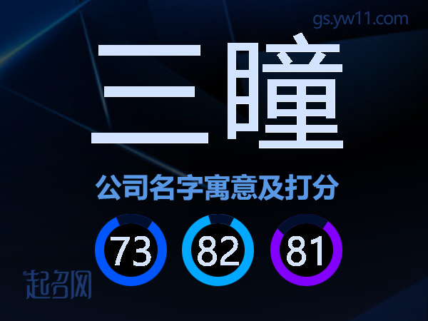 三瞳公司名字寓意及打分