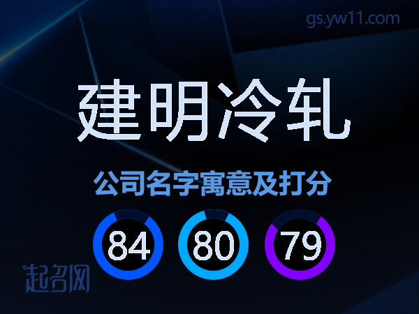 建明冷轧公司名字寓意及打分