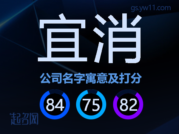 宜消公司名字寓意及打分
