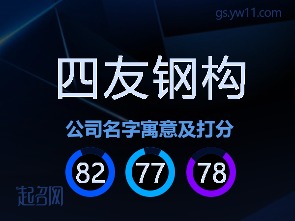 四友钢构公司名字寓意及打分