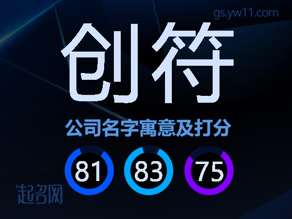 创符公司名字寓意及打分