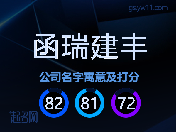 函瑞建丰公司名字寓意及打分