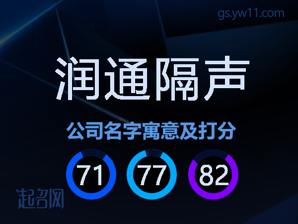 润通隔声公司名字寓意及打分