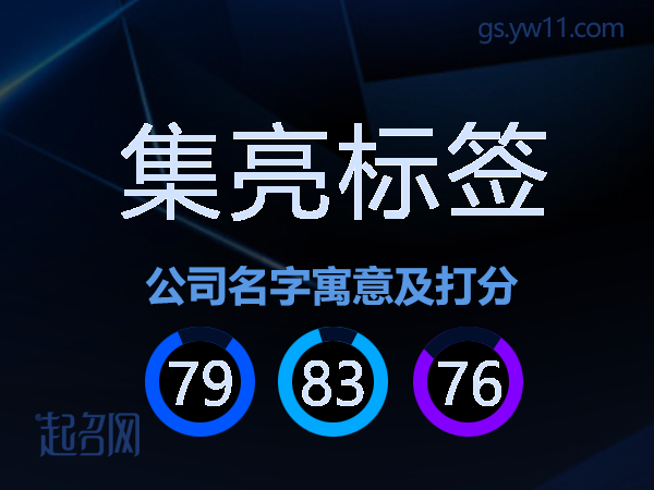 集亮标签公司名字寓意及打分