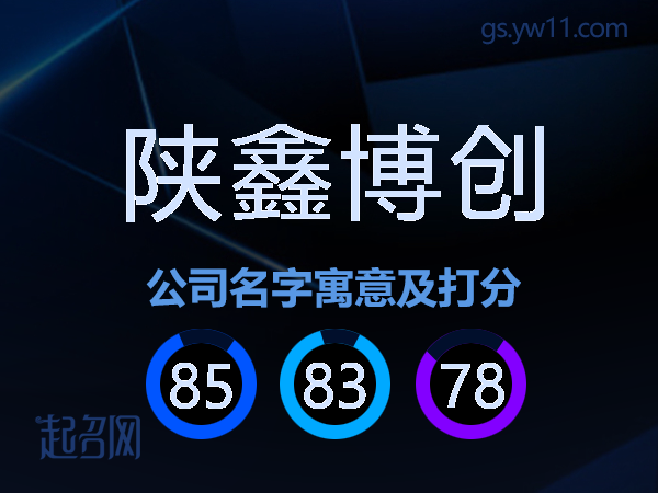 陕鑫博创公司名字寓意及打分