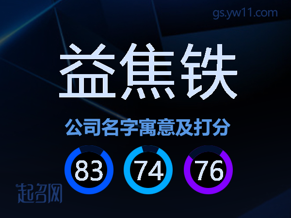 益焦铁公司名字寓意及打分
