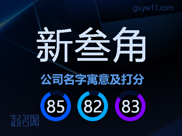 新叁角公司名字寓意及打分