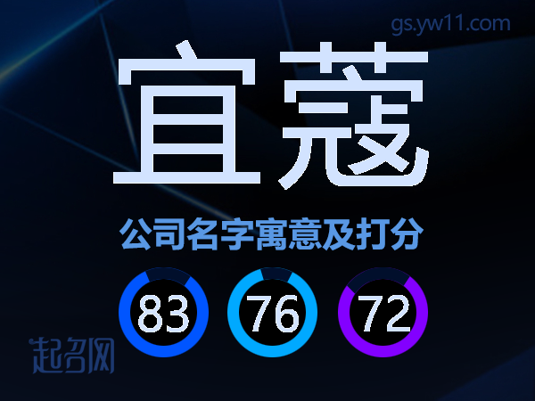 宜蔻公司名字寓意及打分