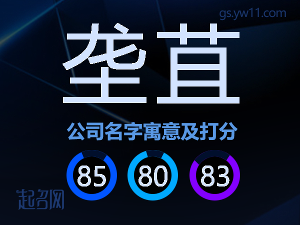 垄苴公司名字寓意及打分