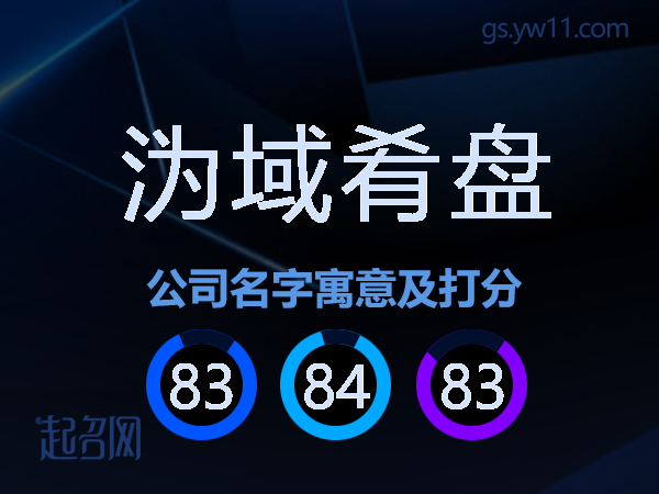 沩域肴盘公司名字寓意及打分