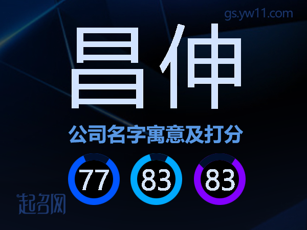 昌伸公司名字寓意及打分