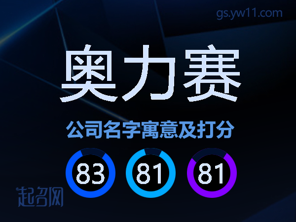奥力赛公司名字寓意及打分