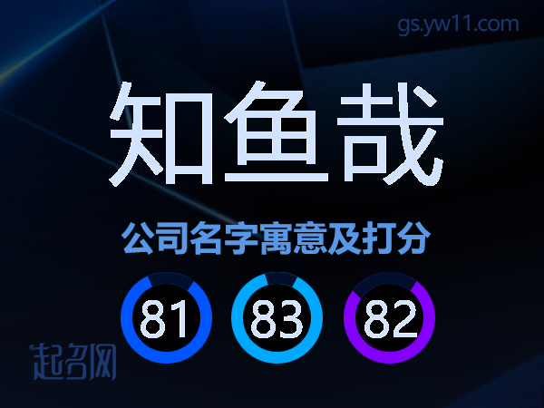 知鱼哉公司名字寓意及打分