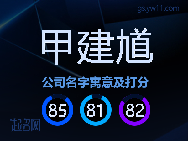 甲建馗公司名字寓意及打分