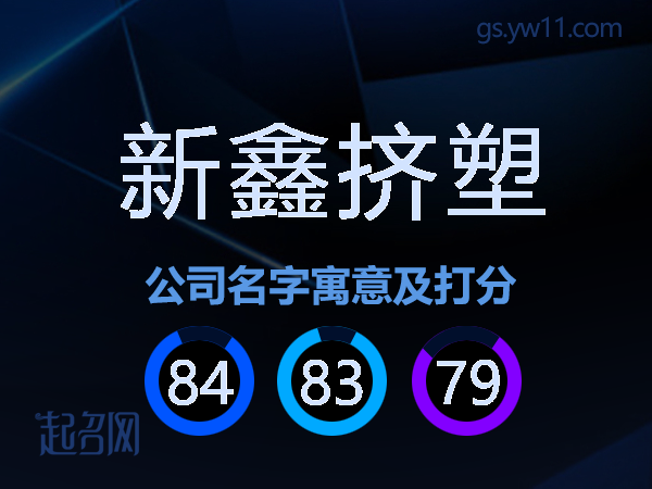新鑫挤塑公司名字寓意及打分