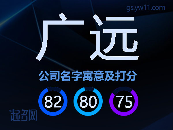 广远公司名字寓意及打分