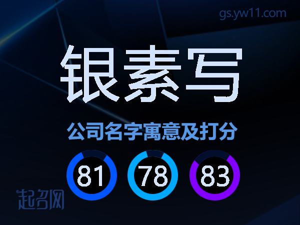 银素写公司名字寓意及打分